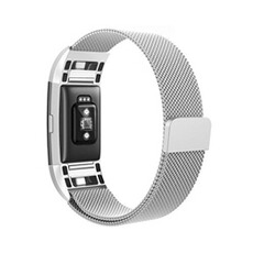Montre connectée XCSOURCE Bracelet Réglable en Acier Inoxydable Argent pour Fitbit charge 2 XCSOURSE