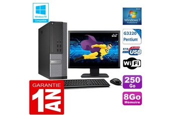 PC De Bureau Dell PC Dell 7020 Sff Intel G3220 Ram 8Go Disque 250 Go WiFi W7 Ecran 22"