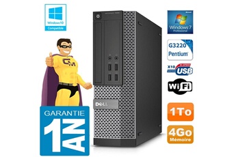 Pc De Bureau Dell Pc Dell 7020 Sff Intel G3220 Ram 4Go Disque 1 To Graveur Dvd Wifi W7