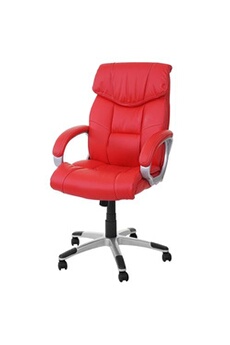 fauteuil de bureau mendler fauteuil/siège de bureau m61, classique, similicuir, rouge