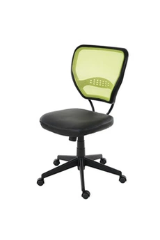 chaise mendler fauteuil/chaise de bureau seattle, charge 150kg, similicuir vert, sans accoudoirs