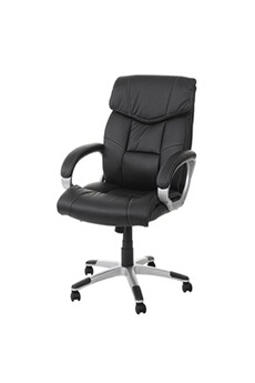 fauteuil de bureau mendler fauteuil/siège de bureau m61, classique, similicuir, noir