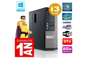 PC De Bureau Dell PC Dell 390 Sff Core I3-2120 Ram 8Go Disque 2 To Graveur Dvd WiFi W7