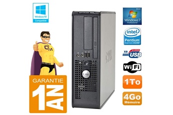 Unité Centrale Dell Pc Dell 380 Sff Intel E5700 Ram 4Go Disque 1 To Graveur Dvd Wifi W7