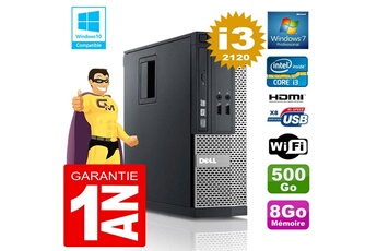 PC De Bureau Dell PC Dell 390 Sff Core I3-2120 Ram 8Go Disque 500 Go Graveur Dvd WiFi W7