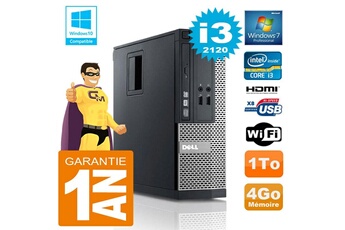 PC De Bureau Dell PC Dell 390 Sff Core I3-2120 Ram 4Go Disque 1 To Graveur Dvd WiFi W7