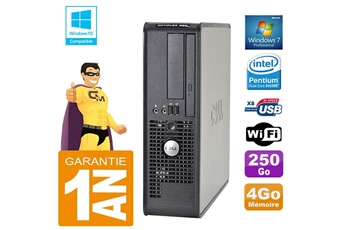 Unité Centrale Dell Pc Dell 380 Sff Intel E5700 Ram 4Go Disque 250 Go Graveur Dvd Wifi W7