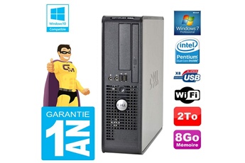 Unité Centrale Dell Pc Dell 380 Sff Intel E5700 Ram 8Go Disque 2 To Graveur Dvd Wifi W7
