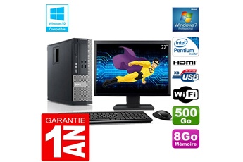 Pc De Bureau Dell Pc Dell 390 Sff Intel G630 Ram 8Go Disque 500 Go Wifi W7 Ecran 22"