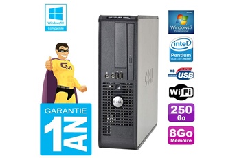 Unité Centrale Dell Pc Dell 380 Sff Intel E5700 Ram 8Go Disque 250 Go Graveur Dvd Wifi W7