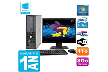 Ensemble Pc Avec Écran Dell Pc Dell 380 Sff Intel E5700 Ram 8Go Disque 1 To Wifi W7 Ecran 19"