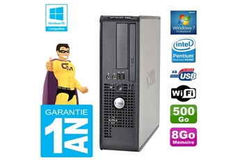 Unité Centrale Dell Pc Dell 380 Sff Intel E5700 Ram 8Go Disque 500 Go Graveur Dvd Wifi W7