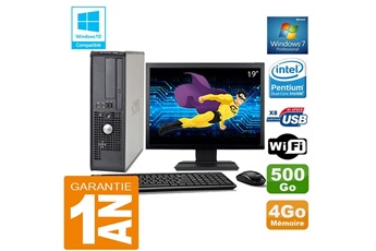 Ensemble Pc Avec Écran Dell Pc Dell 380 Sff Intel E5700 Ram 4Go Disque 500 Go Wifi W7 Ecran 19"