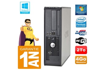 Pc De Bureau Dell Pc Dell 380 Sff Intel E5700 Ram 4Go Disque 2 To Graveur Dvd Wifi W7