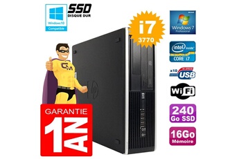 PC De Bureau HP PC HP Compaq 8300 Sff Core i7-3770 Ram 16Go Disque 240Go SSD Graveur Dvd WiFi W7