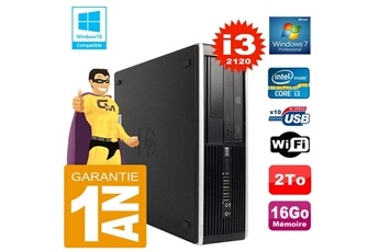 PC De Bureau HP PC HP Compaq 8300 Sff Core I3-2120 Ram 16Go Disque 2 To Graveur Dvd WiFi W7