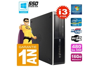 Pc De Bureau Hp Pc Hp Compaq 8300 Sff Core I3-2120 Ram 16Go Disque 480Go Ssd Graveur Dvd Wifi W7