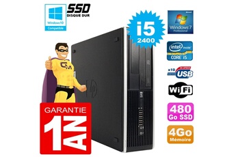 PC De Bureau HP PC HP Compaq 8300 Sff Core i5-2400 Ram 4Go Disque 480 Go SSD Graveur Dvd WiFi W7