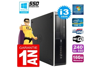 PC De Bureau HP PC HP Compaq 8300 Sff Core I3-3220 Ram 16Go Disque 240 Go SSD Graveur Dvd WiFi W7