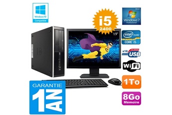 Pc De Bureau Hp Pc Hp Compaq 8300 Sff Core I5-2400 Ram 8Go Disque 1 To Wifi W7 Ecran 19"