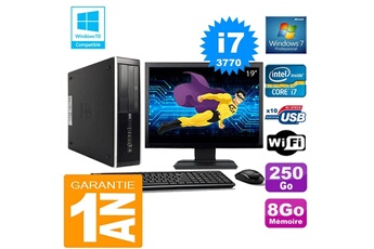 PC De Bureau HP PC HP Compaq 8300 Sff Core i7-3770 Ram 8Go Disque 250 Go WiFi W7 Ecran 19"