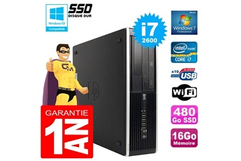 PC De Bureau HP PC HP Compaq 8300 Sff Core i7-2600 Ram 16Go Disque 480Go SSD Graveur Dvd WiFi W7