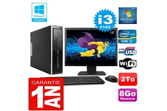 Pc De Bureau Hp Pc Hp Compaq 8300 Sff Core I3-2120 Ram 8Go Disque 2 To Wifi W7 Ecran 19"