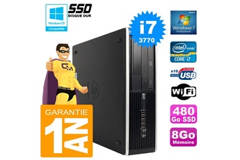PC De Bureau HP PC HP Compaq 8300 Sff Core i7-3770 Ram 8Go Disque 480 Go SSD Graveur Dvd WiFi W7