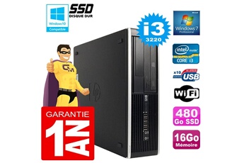 PC De Bureau HP PC HP Compaq 8300 Sff Core I3-3220 Ram 16Go Disque 480 Go SSD Graveur Dvd WiFi W7