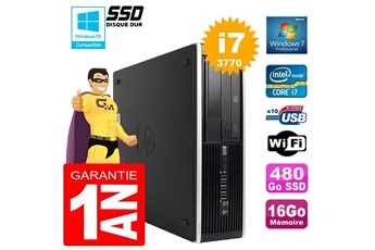 PC De Bureau HP PC HP Compaq 8300 Sff Core i7-3770 Ram 16Go Disque 480Go SSD Graveur Dvd WiFi W7