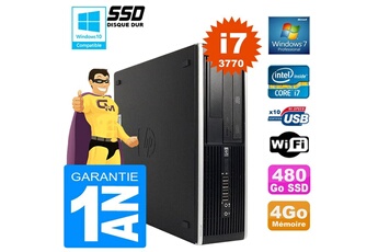 PC De Bureau HP PC HP Compaq 8300 Sff Core i7-3770 Ram 4Go Disque 480 Go SSD Graveur Dvd WiFi W7