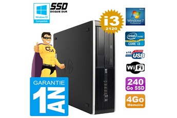 PC De Bureau HP PC HP Compaq 8300 Sff Core I3-2120 Ram 4Go Disque 240 Go SSD Graveur Dvd WiFi W7