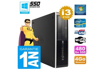PC De Bureau HP PC HP Compaq 8300 Sff Core I3-2120 Ram 4Go Disque 480 Go SSD Graveur Dvd WiFi W7