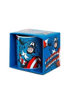 vaisselle logoshirt marvel comics - captain america mug de café - présenté dans un coffret cadeau - design original sous licence -