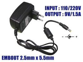 Alimentation Secteur KALEA-INFORMATIQUE 220V Vers 8V DC 1A - Connecteur 2.5mm X 5.5mm