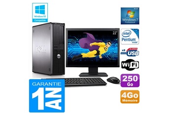 Unité Centrale Dell Pc Dell 380 Dt Intel E5300 Ram 4Go Disque 250 Go Wifi W7 Ecran 22"