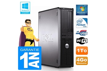 Unité Centrale Dell Pc Dell 380 Dt Intel E5300 Ram 4Go Disque 1 To Graveur Dvd Wifi W7