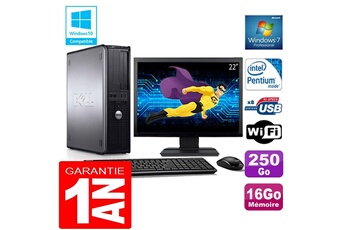 Unité Centrale Dell Pc Dell 780 Dt Intel E5300 Ram 16Go Disque 250 Go Wifi W7 Ecran 22"