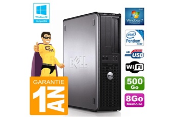 Unité Centrale Dell Pc Dell 380 Dt Intel E5300 Ram 8Go Disque 500 Go Graveur Dvd Wifi W7