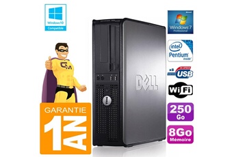 PC De Bureau Dell PC Dell 780 Dt Intel E5300 Ram 8Go Disque 250 Go Graveur Dvd WiFi W7