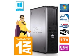 Unité Centrale Dell Pc Dell 380 Dt Intel E5300 Ram 8Go Disque 1 To Graveur Dvd Wifi W7