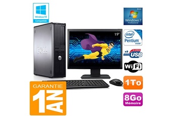 Unité Centrale Dell Pc Dell 780 Dt Intel E5300 Ram 8Go Disque 1 To Wifi W7 Ecran 19"