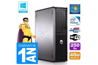 Unité Centrale Dell Pc Dell 380 Dt Intel E5300 Ram 4Go Disque 250 Go Graveur Dvd Wifi W7