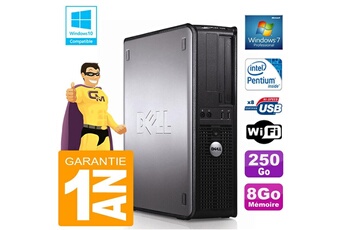 Unité Centrale Dell Pc Dell 380 Dt Intel E5300 Ram 8Go Disque 250 Go Graveur Dvd Wifi W7