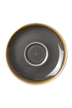 vaisselle olympia soucoupe espresso grise - 140 mm