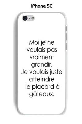 Coque Iphone Onozo Coque Tpu Gel Souple Apple Iphone 5c Design Citation Quot Moi Je Ne Voulais Pas Quot Texte Noir Fond Blanc Darty