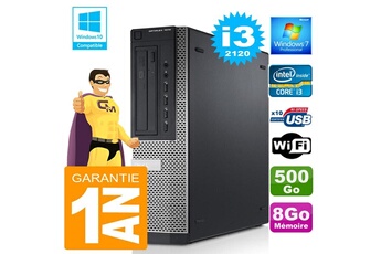 Pc De Bureau Dell Pc Dell 7010 Dt Core I3-2120 Ram 8Go Disque 500 Go Wifi W7