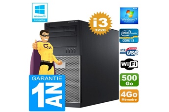 PC De Bureau Dell PC Tour Dell 7010 Core I3-3220 Ram 4Go Disque 500 Go Graveur Dvd WiFi W7