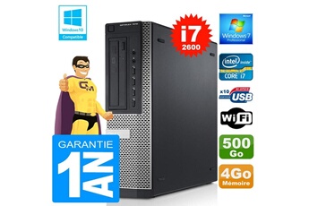 PC De Bureau Dell PC Dell 7010 Dt Core i7-2600 Ram 4Go Disque 500 Go WiFi W7