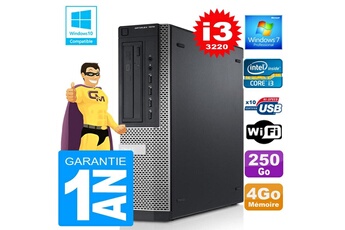 PC De Bureau Dell PC Dell 7010 Dt Core I3-3220 Ram 4Go Disque 250 Go WiFi W7